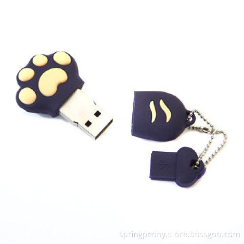 Silicone cartoon feet gifts USB flash drives
